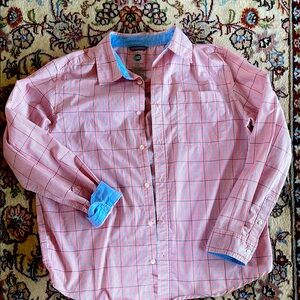 Wonder nation Red and Blue Plaid Button-Up Shirt size 14-16 ❤️🩵